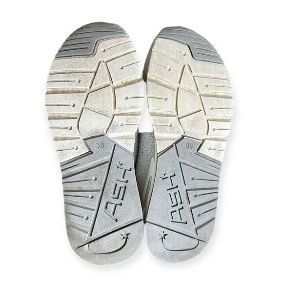 Ash Crush Bis In Sparkling Silver/White Sneakers Size 38 - Picture 12 of 13